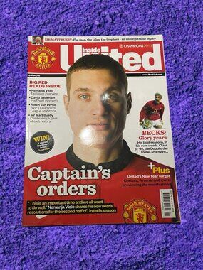 Inside United Magazine February 2014 Namanja Vidic Manchester Futbol UK Import